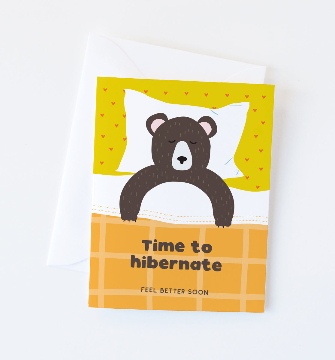 Hibernating Bear get well card – Graphic Anthology