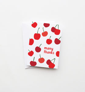 Cherry Thank You mini card