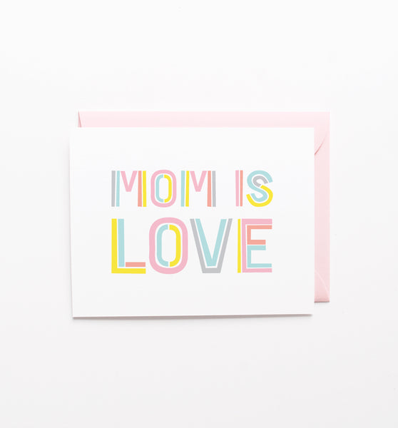 Mom is Love Mother's Day greeting card
