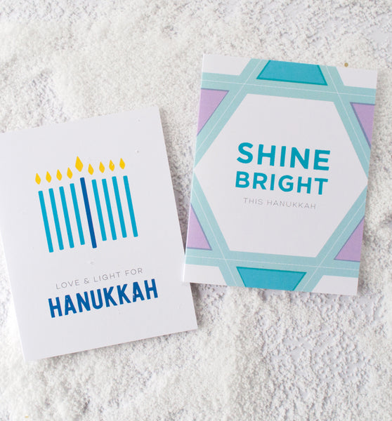 Minimal Menorah Hanukkah cards