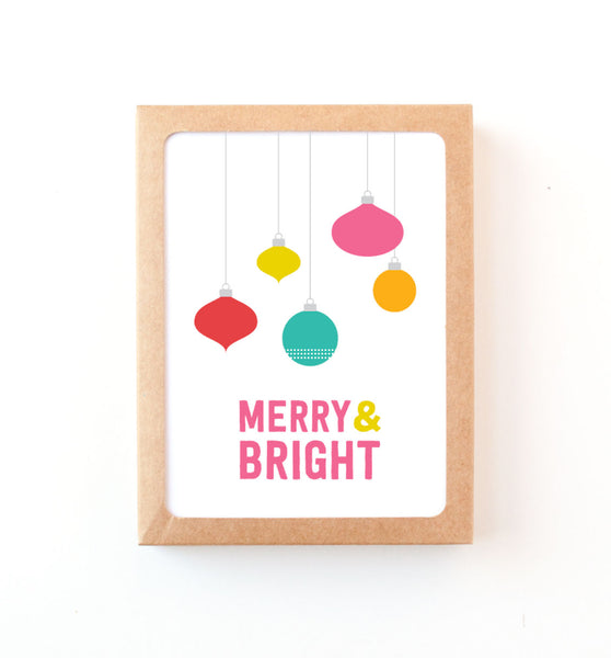 Merry Ornaments holiday cards