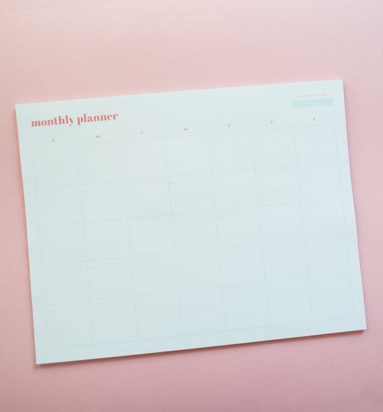Monthly Grid planning note pad