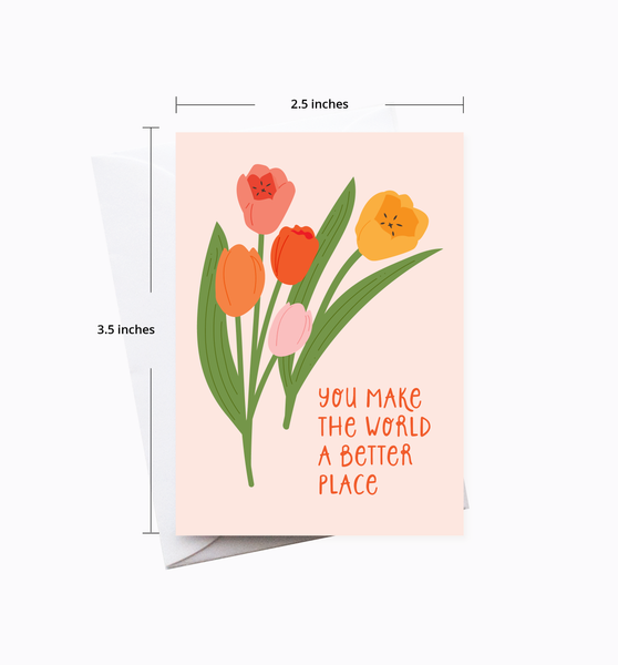Tulip Love & Friendship enclosure card