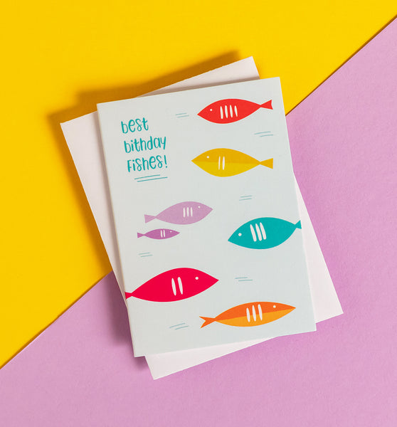 Best Birthday Fishes mini card
