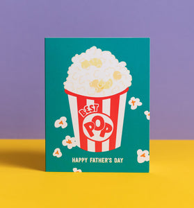 Popcorn Father's Day card