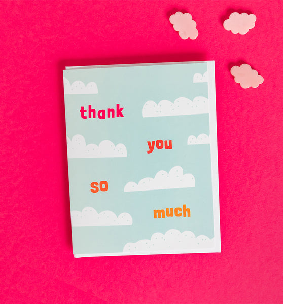 Cloud thank you card