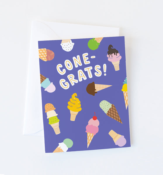 Cone-Grats! greeting card