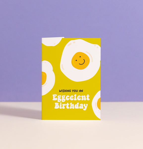 Eggcelent Fried Egg Birthday enclosure card