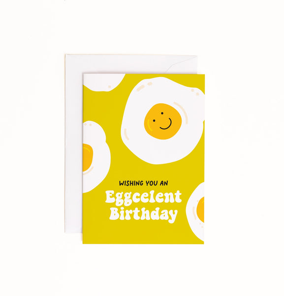 Eggcelent Fried Egg Birthday enclosure card