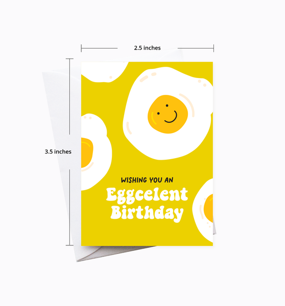 Eggcelent Fried Egg Birthday enclosure card