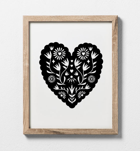 Papel Picado Heart print