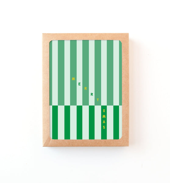 Spearmint Stripe Holiday Card