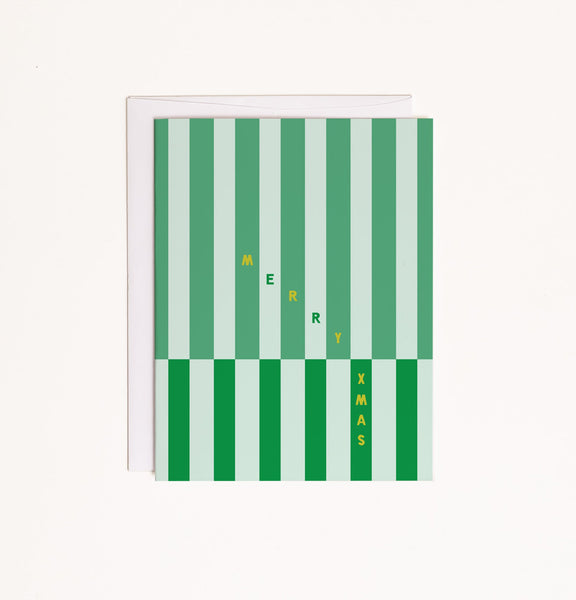 Spearmint Stripe Holiday Card