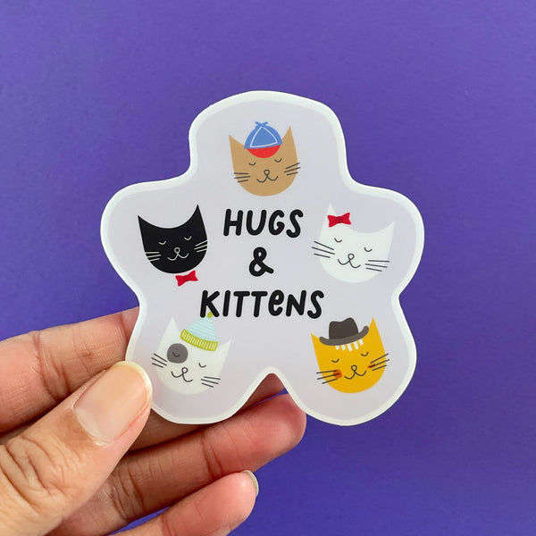 Hugs & Kittens sticker