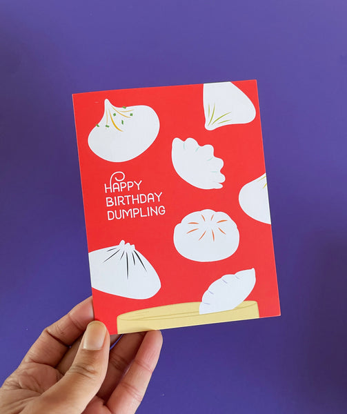 Dumpling Birthday greeting card