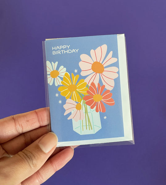 Birthday Blooms mini card