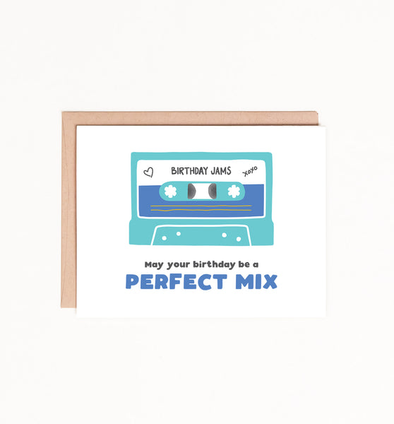 Mixtape birthday greeting card