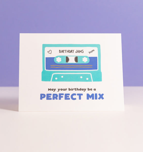 Mixtape birthday greeting card