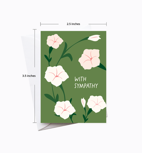 Morning Glory Sympathy enclosure card
