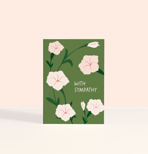 Morning Glory Sympathy enclosure card