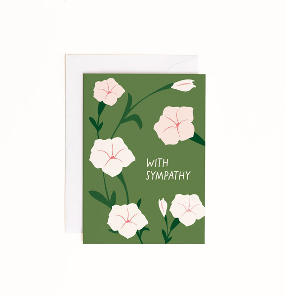 Morning Glory Sympathy enclosure card