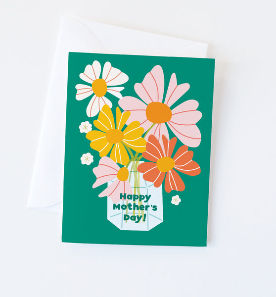 Mother's Day bouquet greeting card