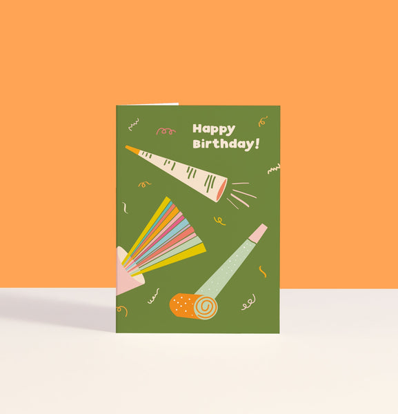 Noisemaker Birthday enclosure card