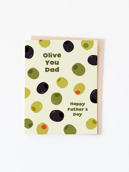 Olive You Father's Day card