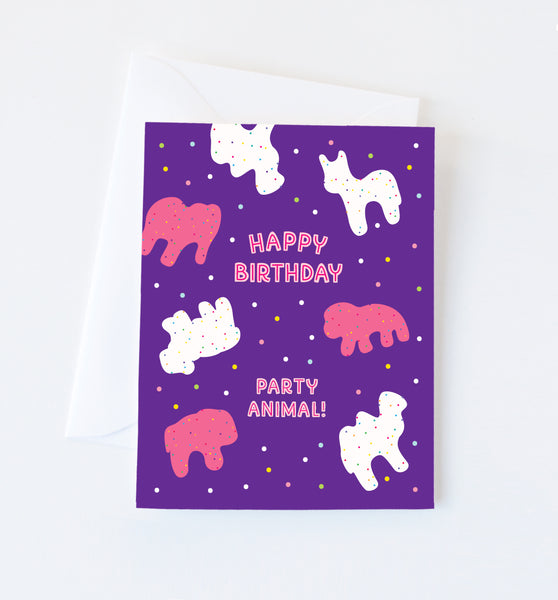 Party Animals birthday card