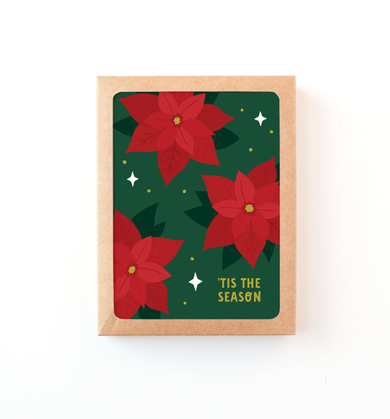 Poinsettias holiday card