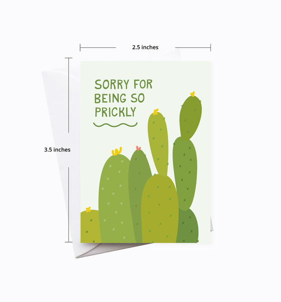 Cactus Apology enclosure card