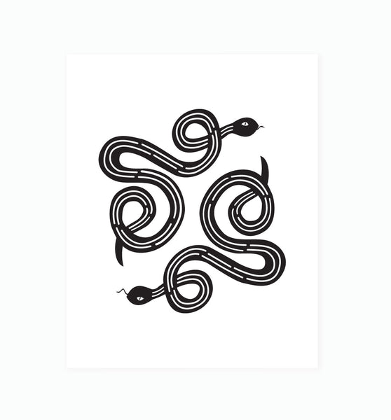 Black Snakes art print