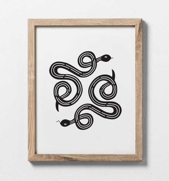 Black Snakes art print