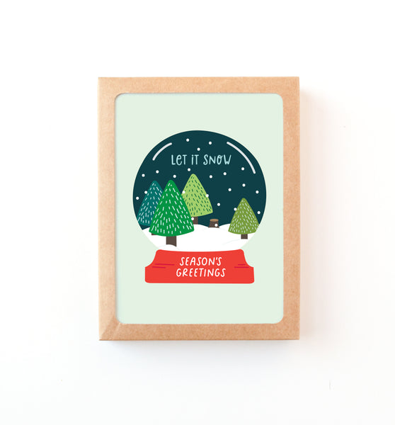 Winter Snow Globe holiday card