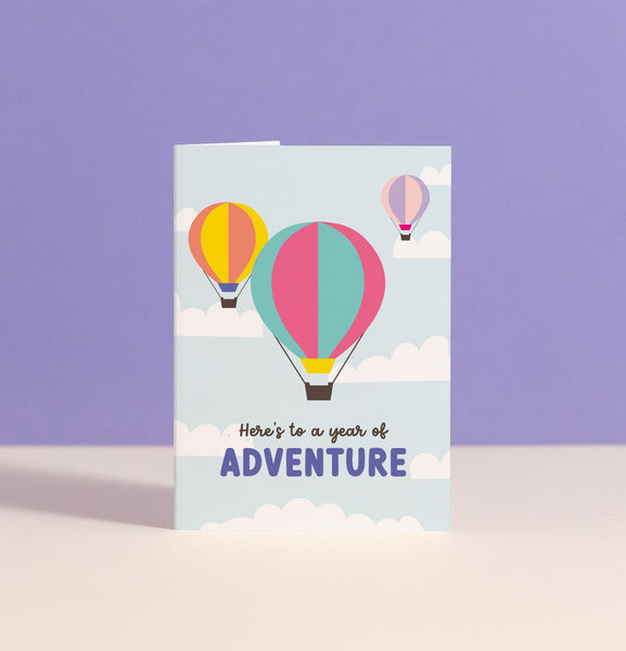 Hot Air Balloon Birthday enclosure card