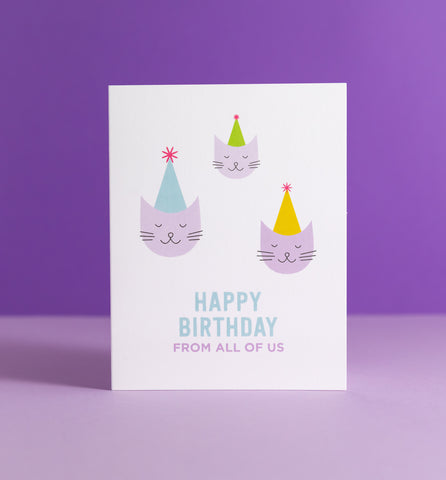All of Us cat birthday card