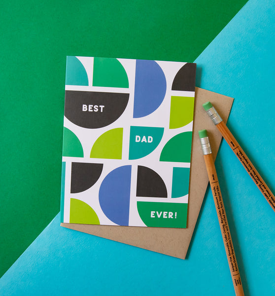 Best Dad Ever shapes card