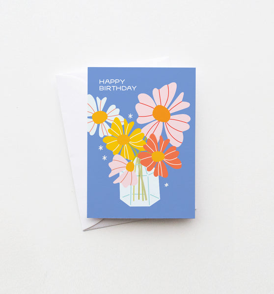 Birthday Blooms mini card