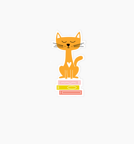 Book Cat sticker
