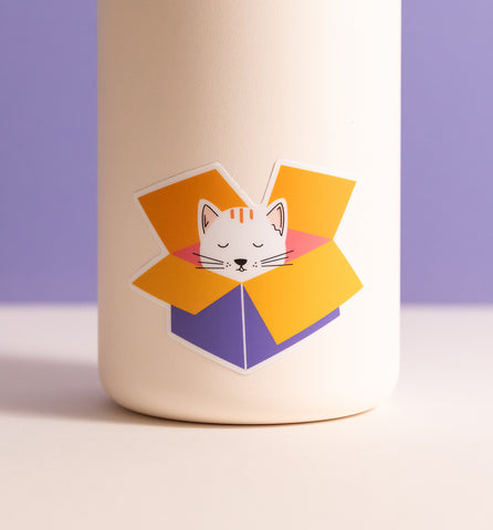 Cat in a Box sticker