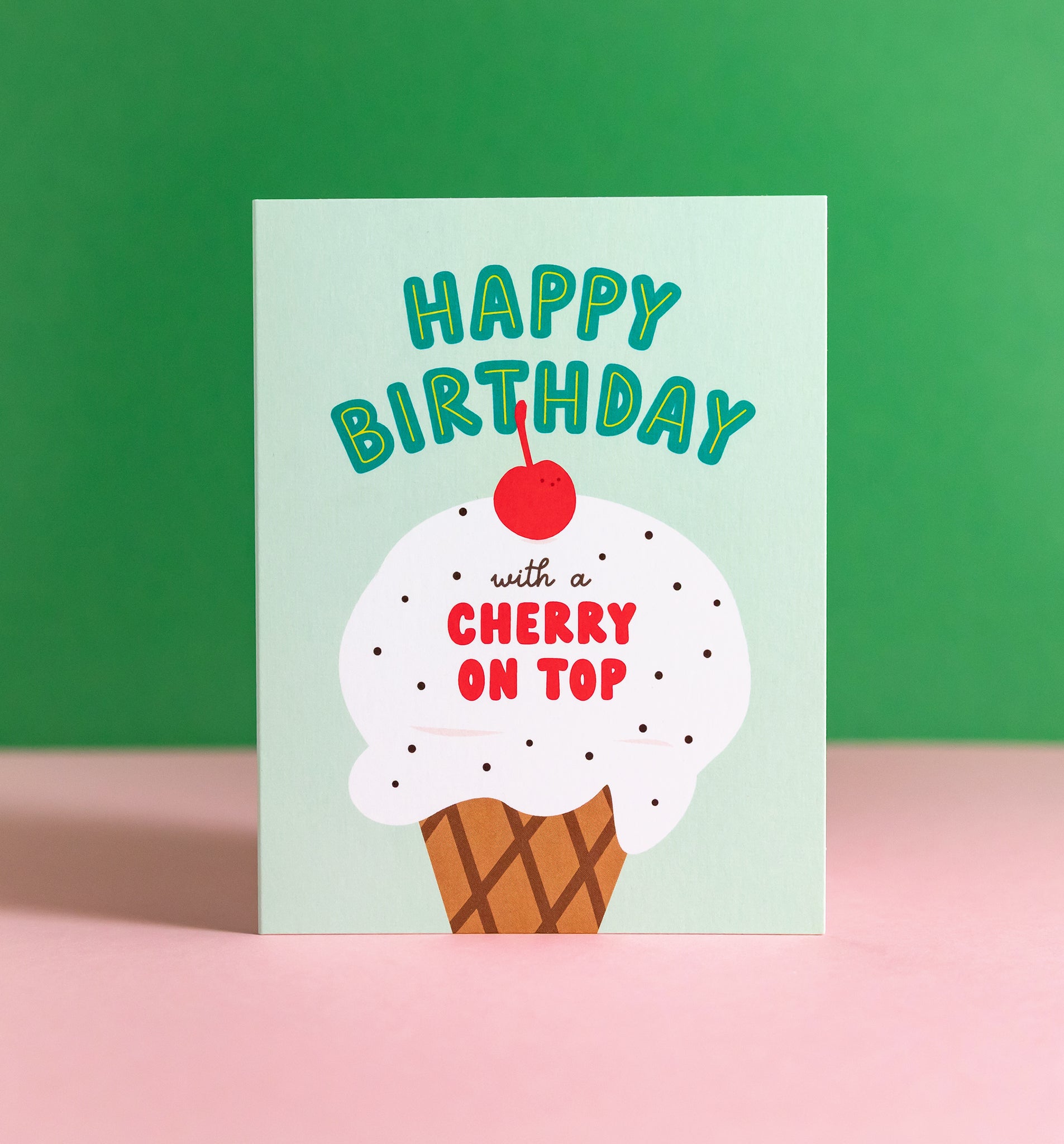 Cherry on Top birthday greeting card