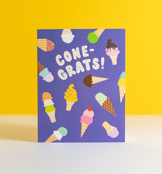 Cone-Grats! greeting card