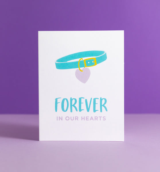 In Our Hearts pet sympathy card