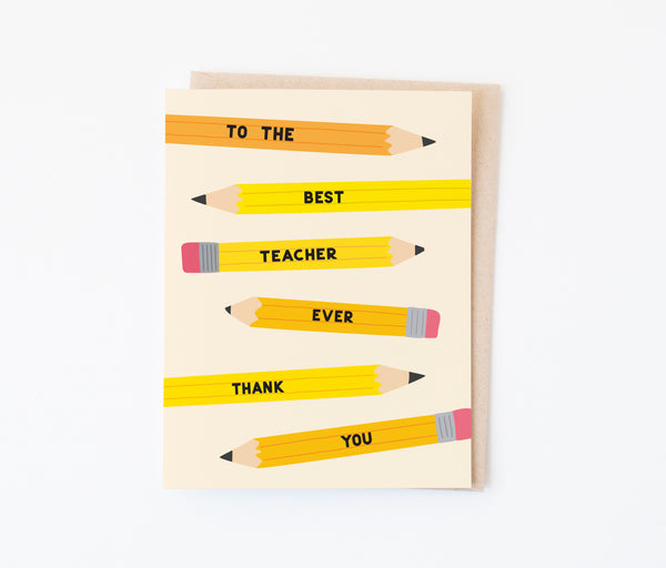 Best Teacher Pencil card