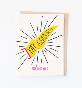 grad u ate card Letterpress Graduation CardRad in (Modern, Congrats) Grad Card Graduation Cards Graphic Anthology