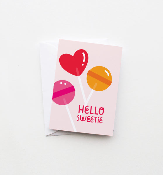 Sweetie lollipop mini card