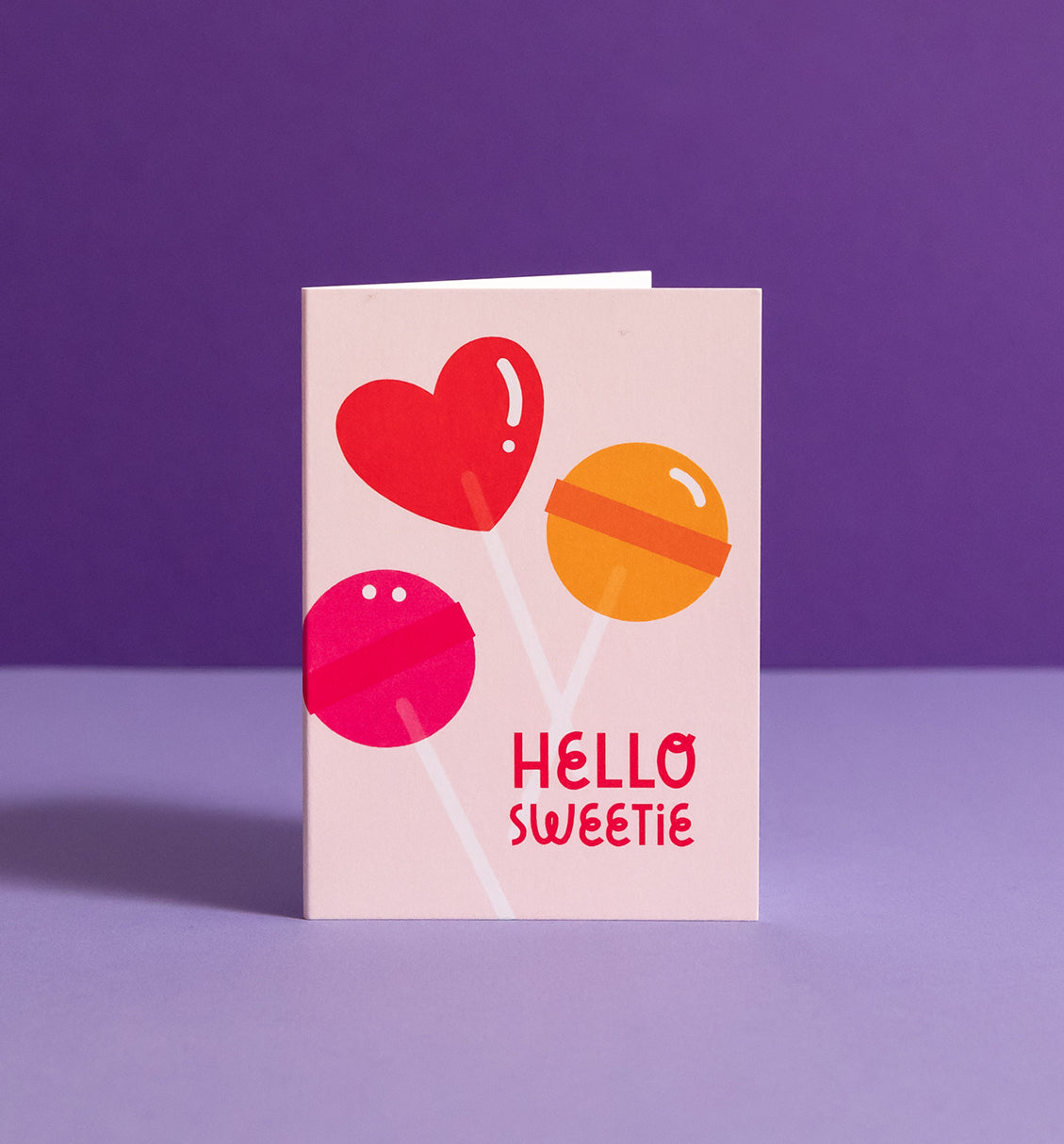 Sweetie lollipop mini card