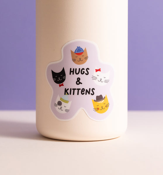 Hugs & Kittens sticker