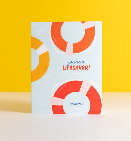 You're a Lifesaver thank you card