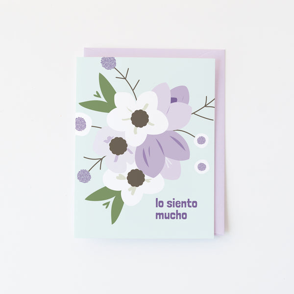 Lo Siento floral card